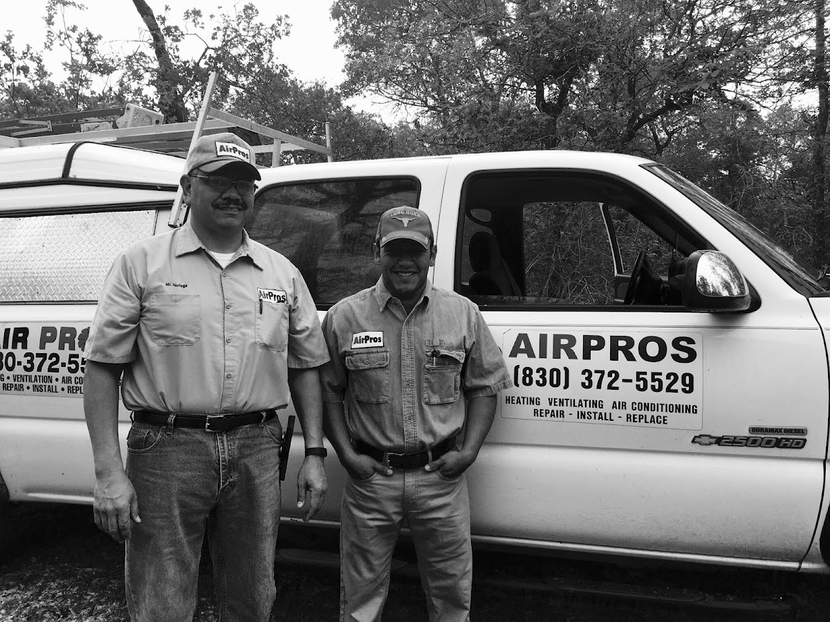 AirPros team with service truck in Seguin, TX