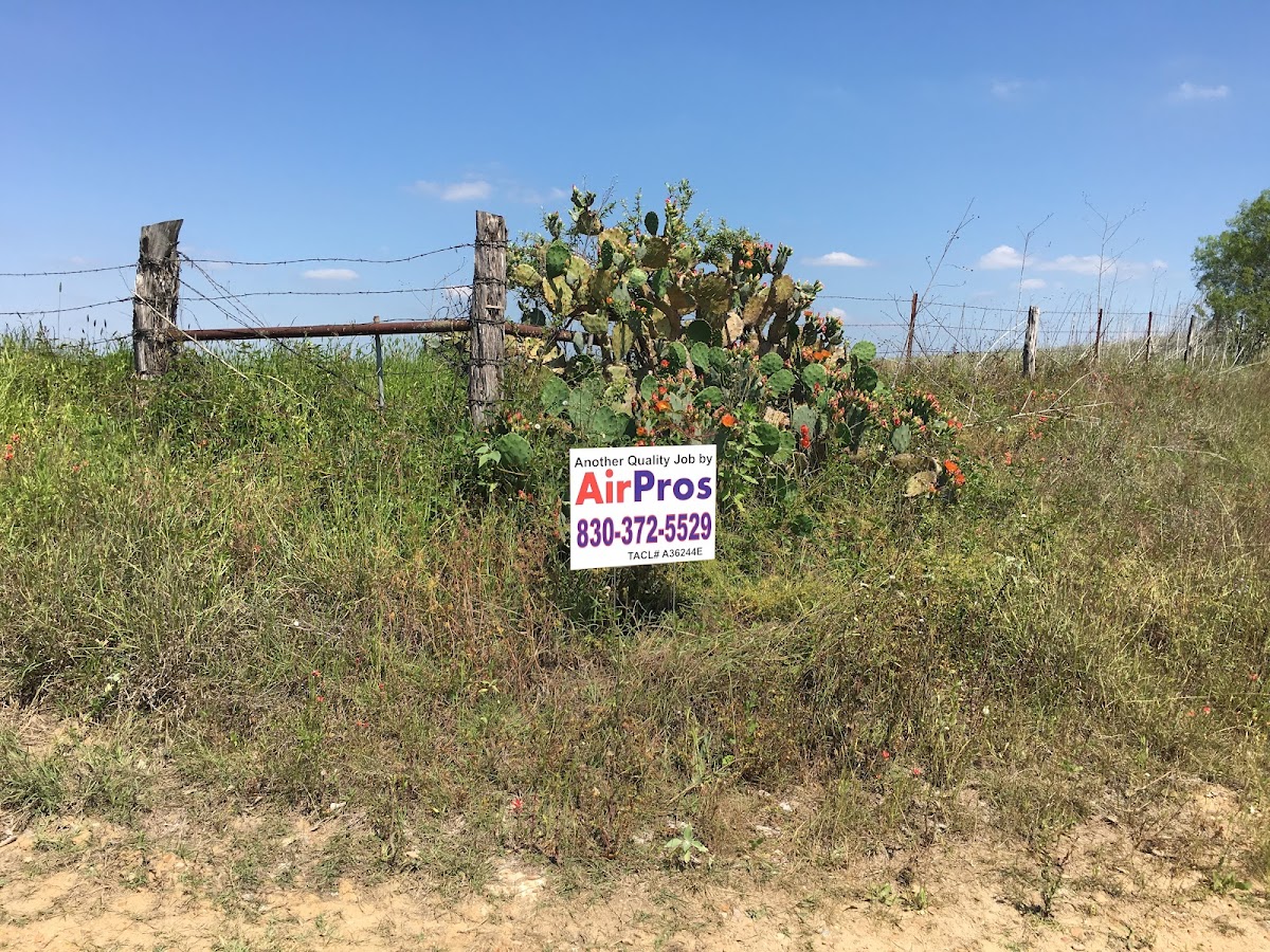 AirPros yard sign after a completed job in Seguin